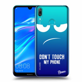 Picasee silikonový průhledný obal pro Huawei Y7 2019 - Don't Touch My Phone
