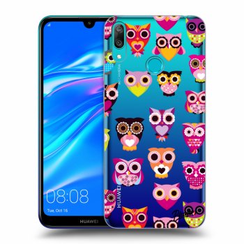 Picasee silikonový průhledný obal pro Huawei Y7 2019 - Owls