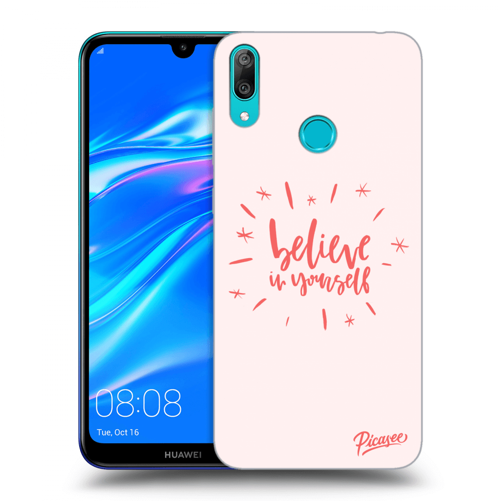 Picasee silikonový průhledný obal pro Huawei Y7 2019 - Believe in yourself