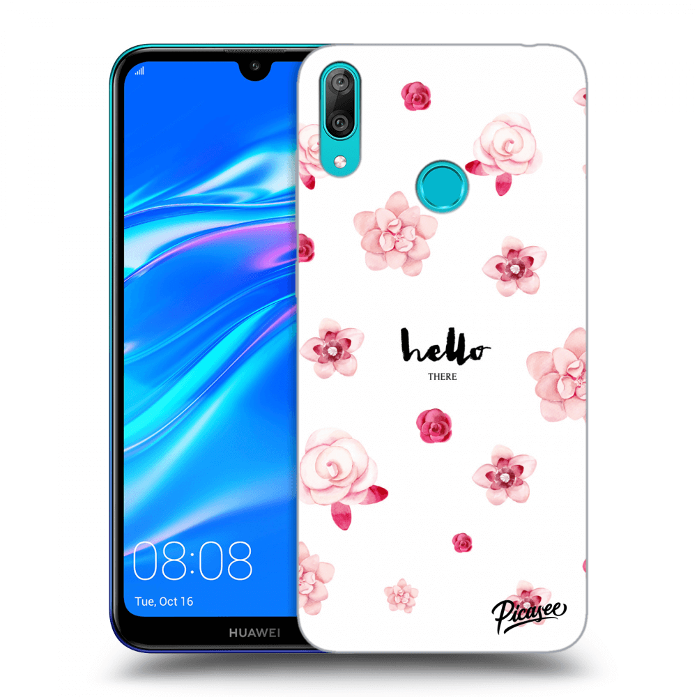 Picasee silikonový průhledný obal pro Huawei Y7 2019 - Hello there