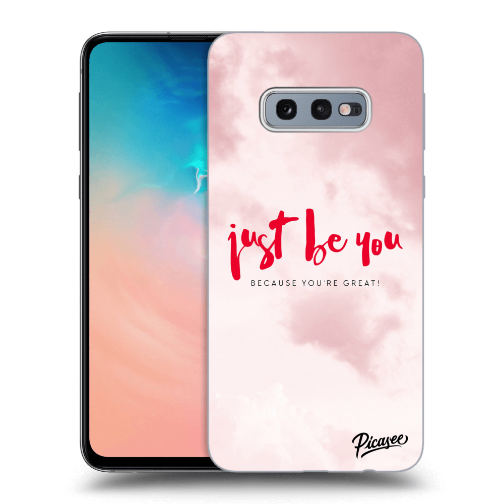 Picasee silikonový průhledný obal pro Samsung Galaxy S10e G970 - Just be you
