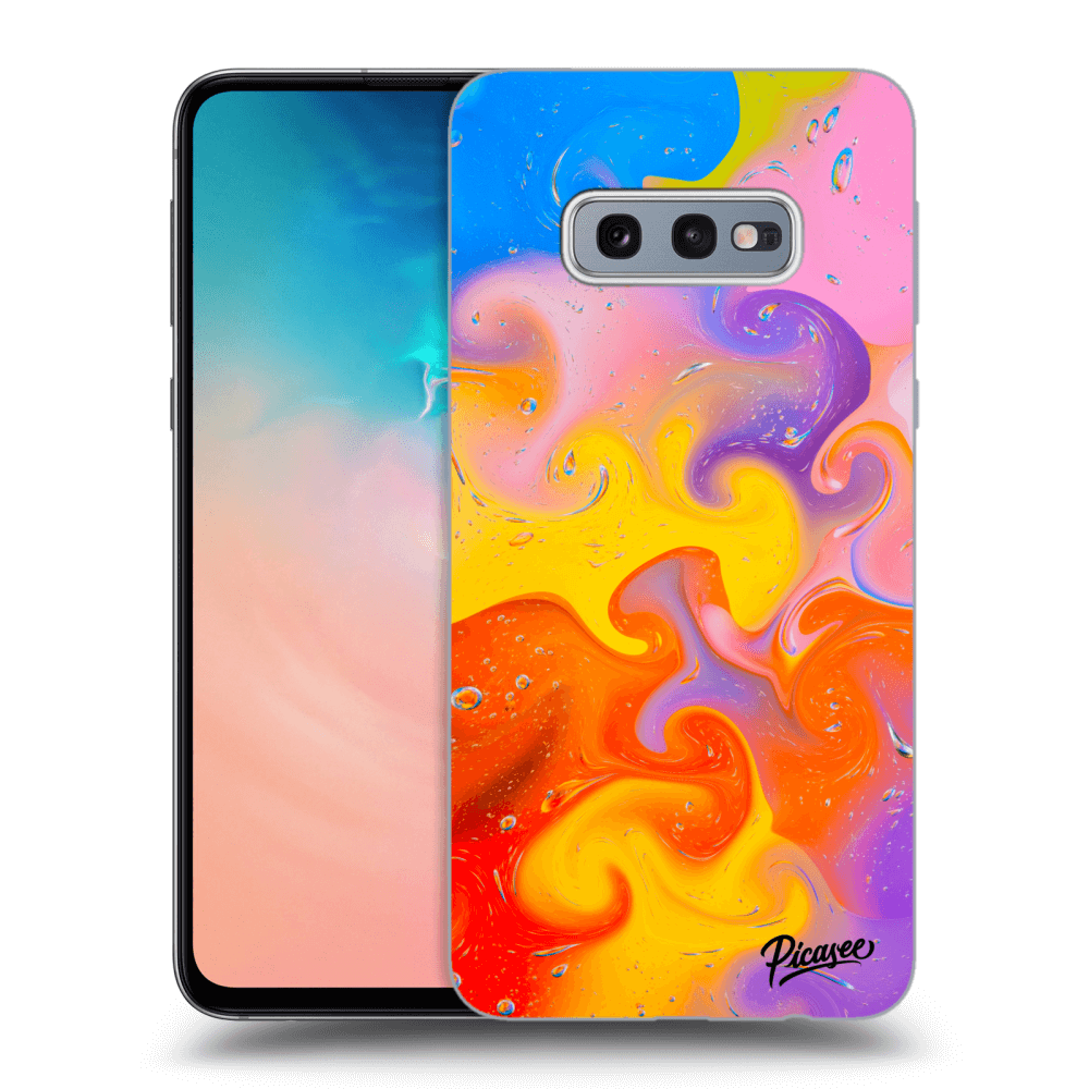 Picasee silikonový průhledný obal pro Samsung Galaxy S10e G970 - Bubbles