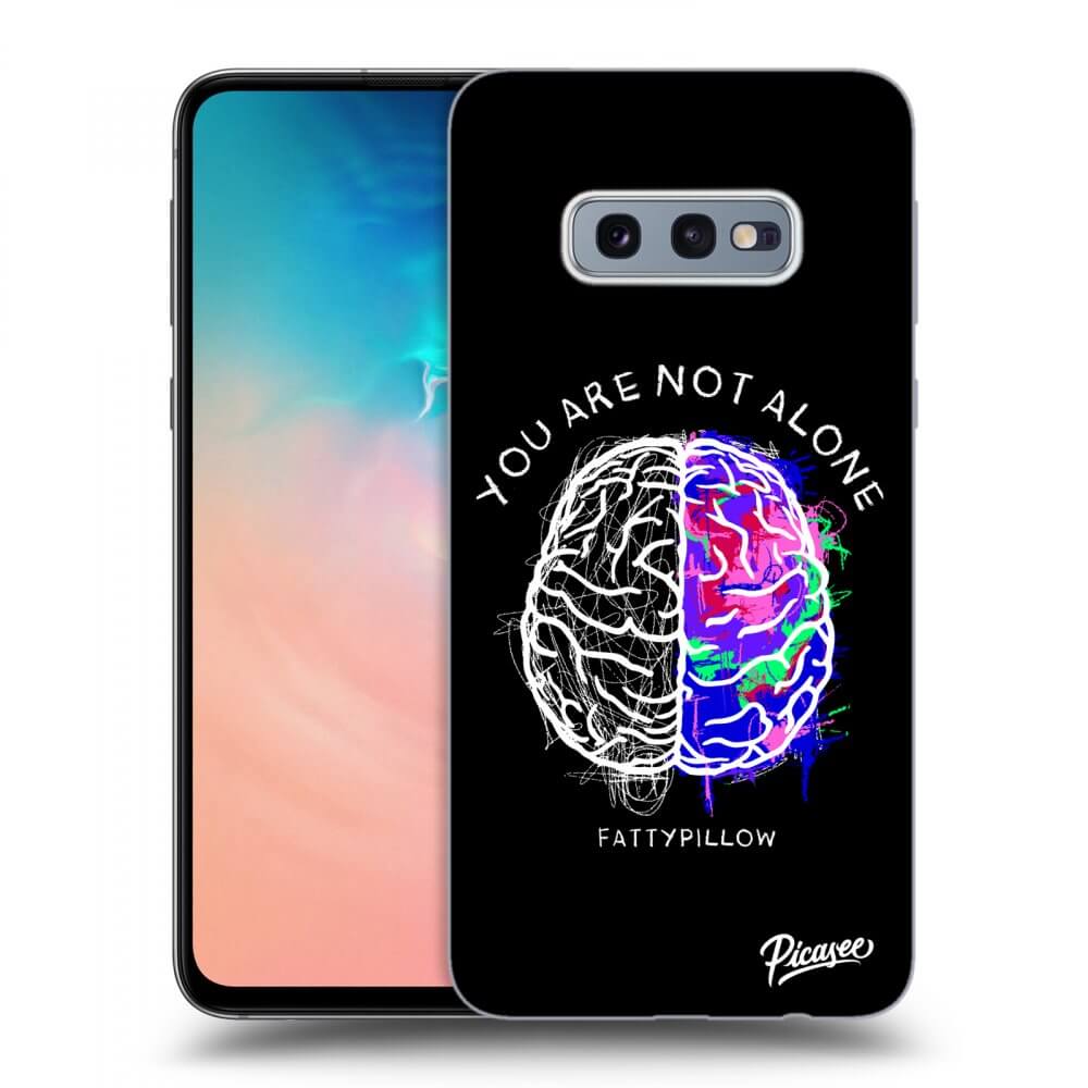 Picasee silikonový průhledný obal pro Samsung Galaxy S10e G970 - Brain - White