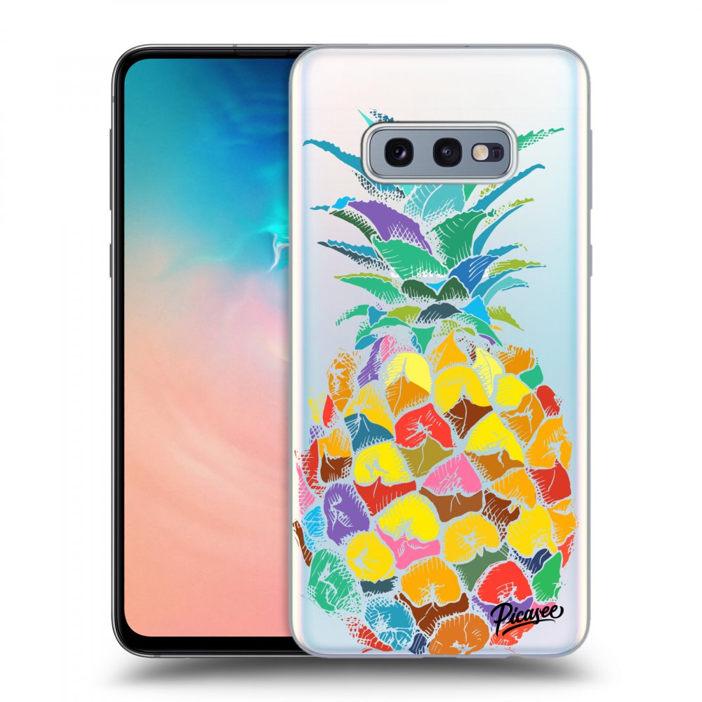 Picasee silikonový průhledný obal pro Samsung Galaxy S10e G970 - Pineapple