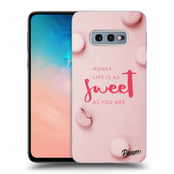 Picasee silikonový průhledný obal pro Samsung Galaxy S10e G970 - Life is as sweet as you are