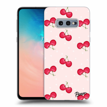Picasee silikonový průhledný obal pro Samsung Galaxy S10e G970 - Cherries