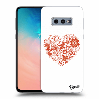 Picasee silikonový průhledný obal pro Samsung Galaxy S10e G970 - Big heart