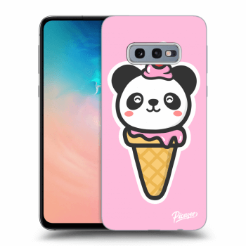Picasee silikonový průhledný obal pro Samsung Galaxy S10e G970 - Ice Cream Panda
