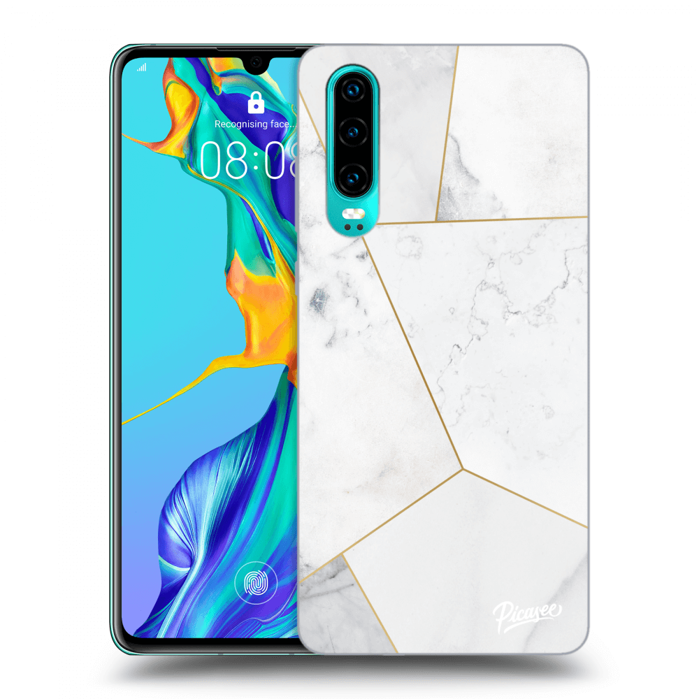 Picasee ULTIMATE CASE pro Huawei P30 - White tile