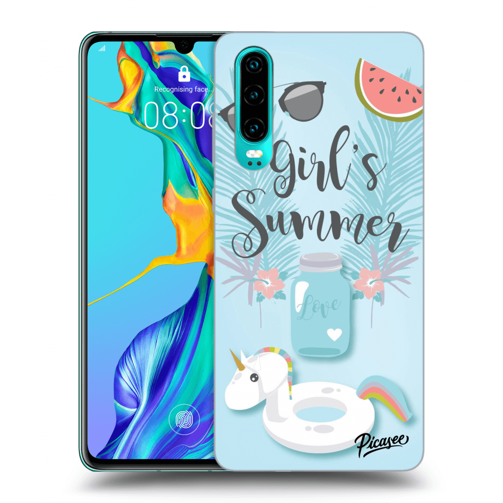 Picasee silikonový průhledný obal pro Huawei P30 - Girls Summer