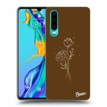 Obal pro Huawei P30 - Brown flowers