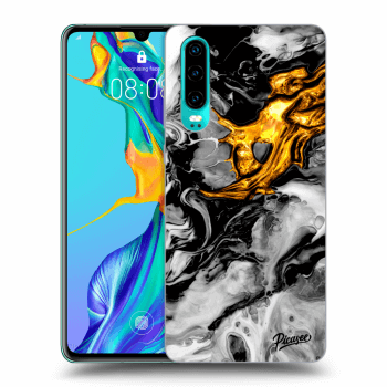 Obal pro Huawei P30 - Black Gold 2