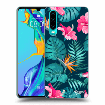 Obal pro Huawei P30 - Pink Monstera