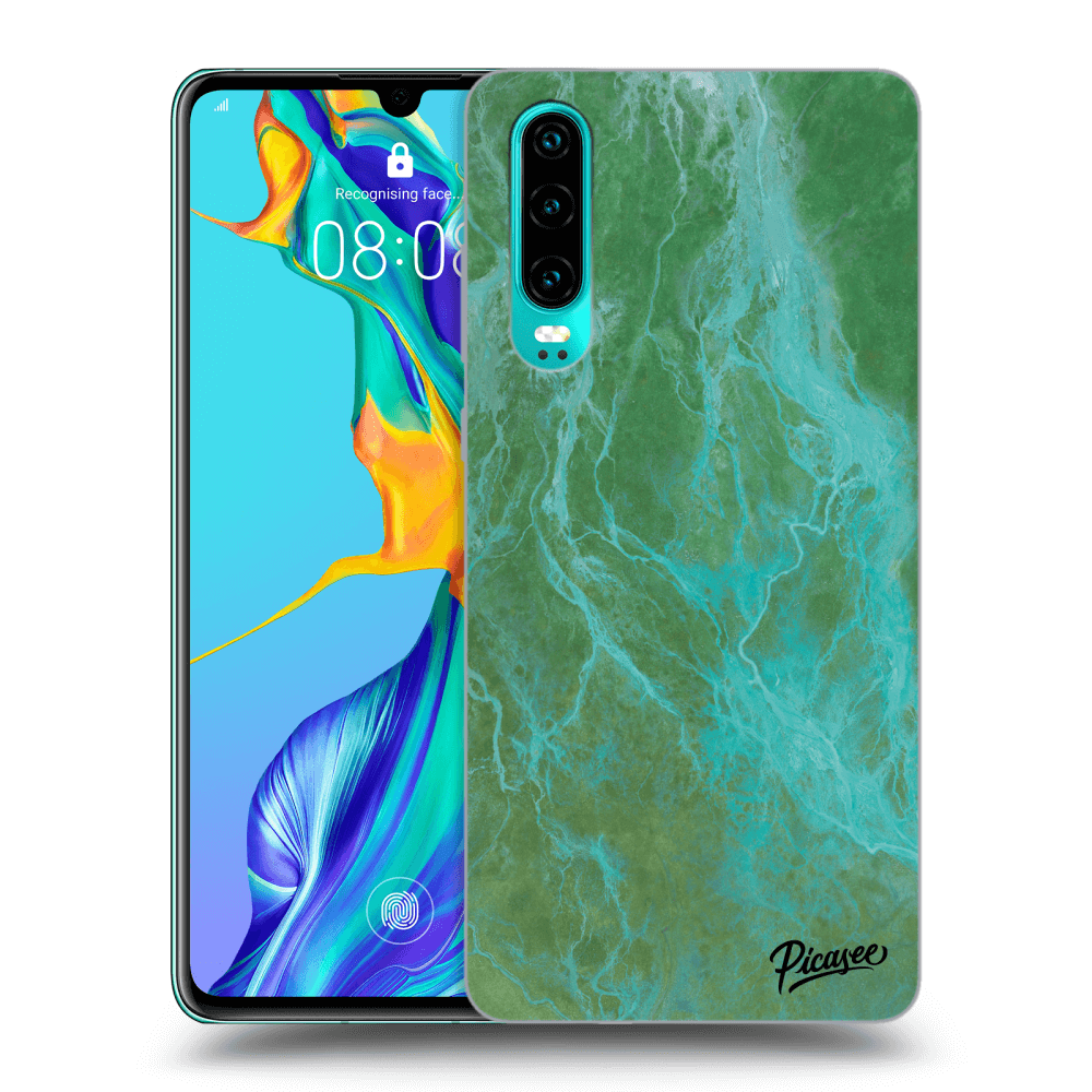Picasee ULTIMATE CASE pro Huawei P30 - Green marble