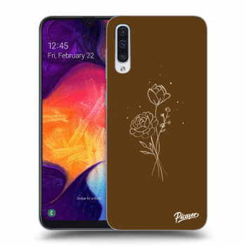 Obal pro Samsung Galaxy A50 A505F - Brown flowers