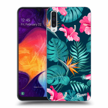 Picasee ULTIMATE CASE pro Samsung Galaxy A50 A505F - Pink Monstera