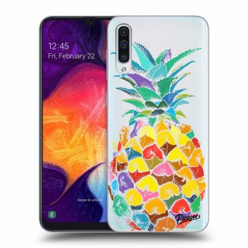 Picasee silikonový průhledný obal pro Samsung Galaxy A50 A505F - Pineapple