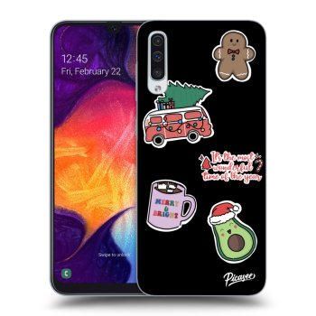 Obal pro Samsung Galaxy A50 A505F - Christmas Stickers