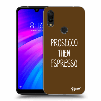 Picasee silikonový černý obal pro Xiaomi Redmi 7 - Prosecco then espresso