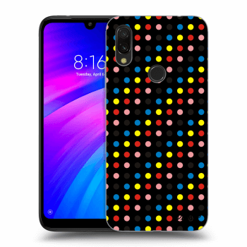 Picasee silikonový černý obal pro Xiaomi Redmi 7 - Colorful dots