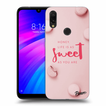 Picasee silikonový průhledný obal pro Xiaomi Redmi 7 - Life is as sweet as you are