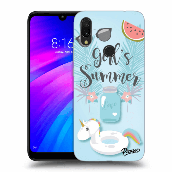Picasee silikonový průhledný obal pro Xiaomi Redmi 7 - Girls Summer