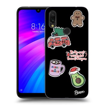 Obal pro Xiaomi Redmi 7 - Christmas Stickers