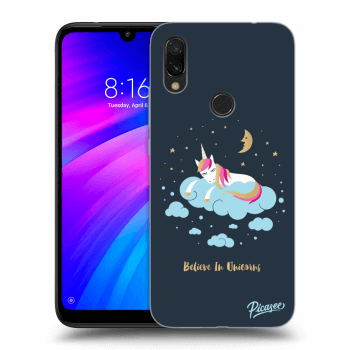 Picasee silikonový černý obal pro Xiaomi Redmi 7 - Believe In Unicorns