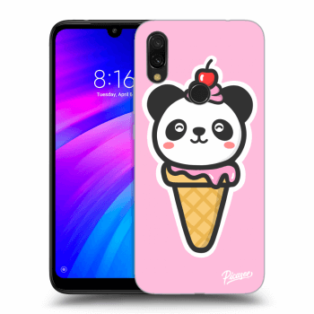 Picasee silikonový průhledný obal pro Xiaomi Redmi 7 - Ice Cream Panda