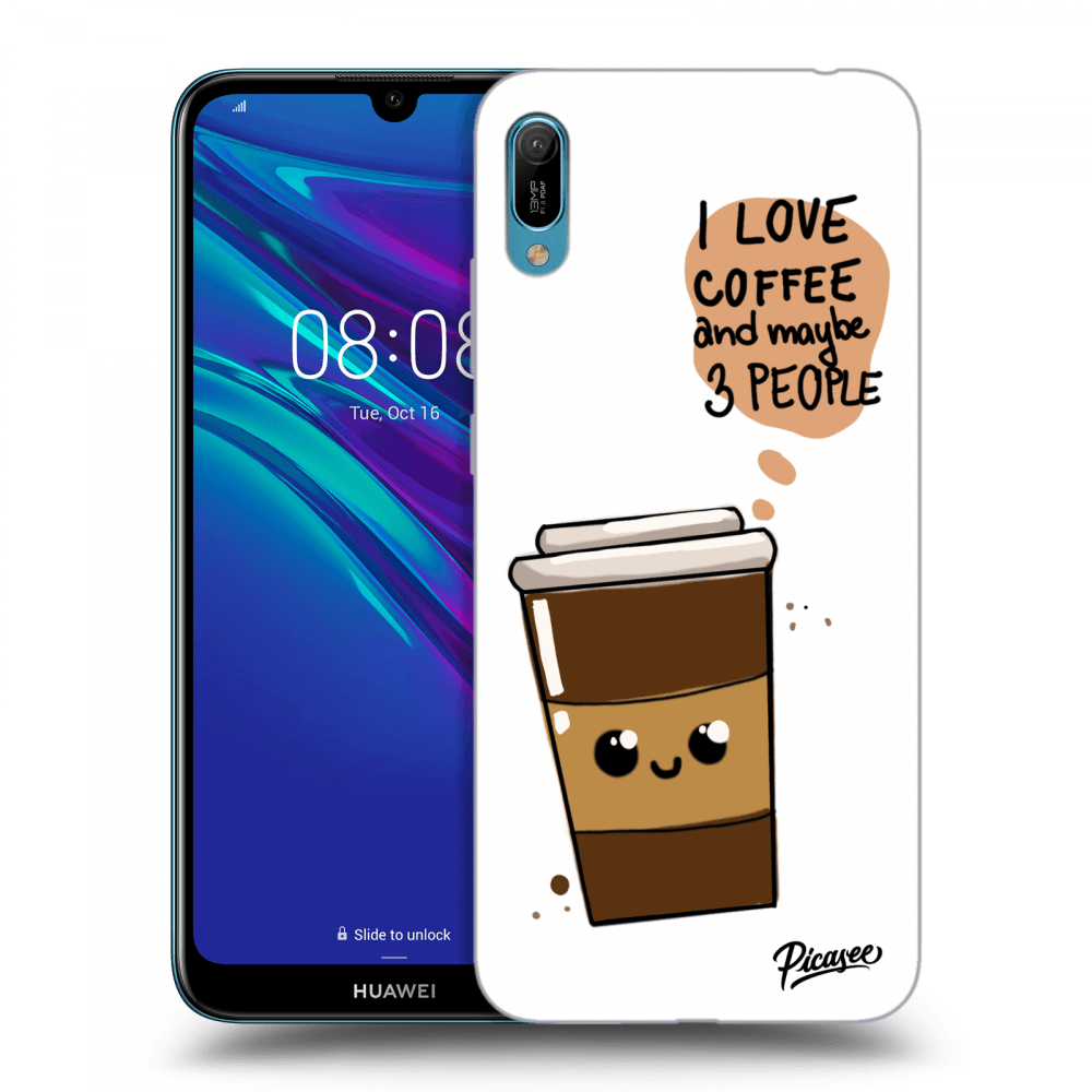 Picasee silikonový průhledný obal pro Huawei Y6 2019 - Cute coffee