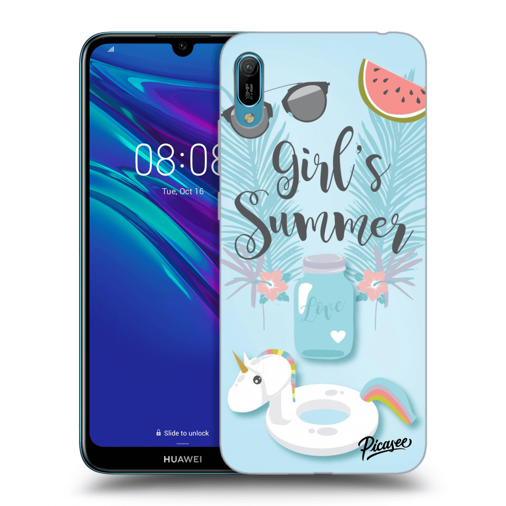 Picasee silikonový průhledný obal pro Huawei Y6 2019 - Girls Summer