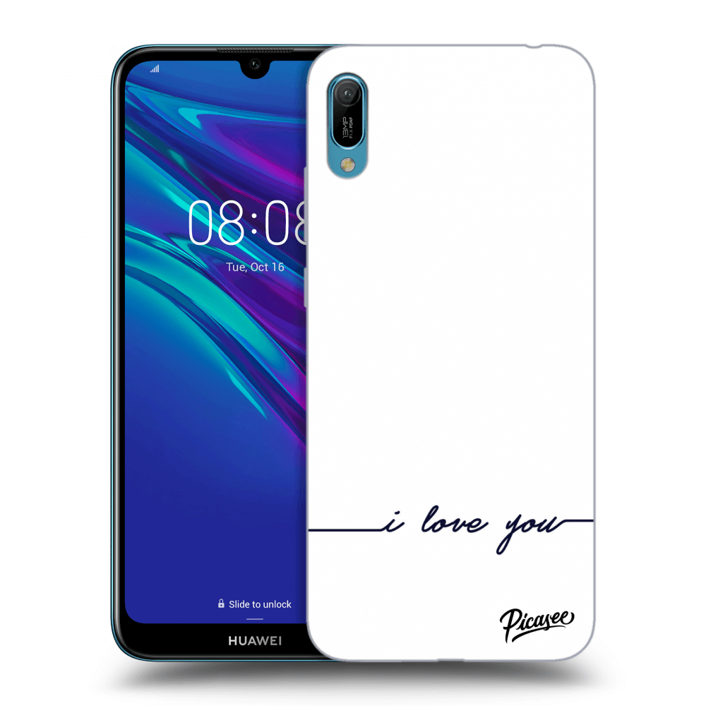 Picasee silikonový černý obal pro Huawei Y6 2019 - I love you
