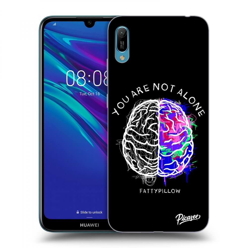 Picasee silikonový černý obal pro Huawei Y6 2019 - Brain - White
