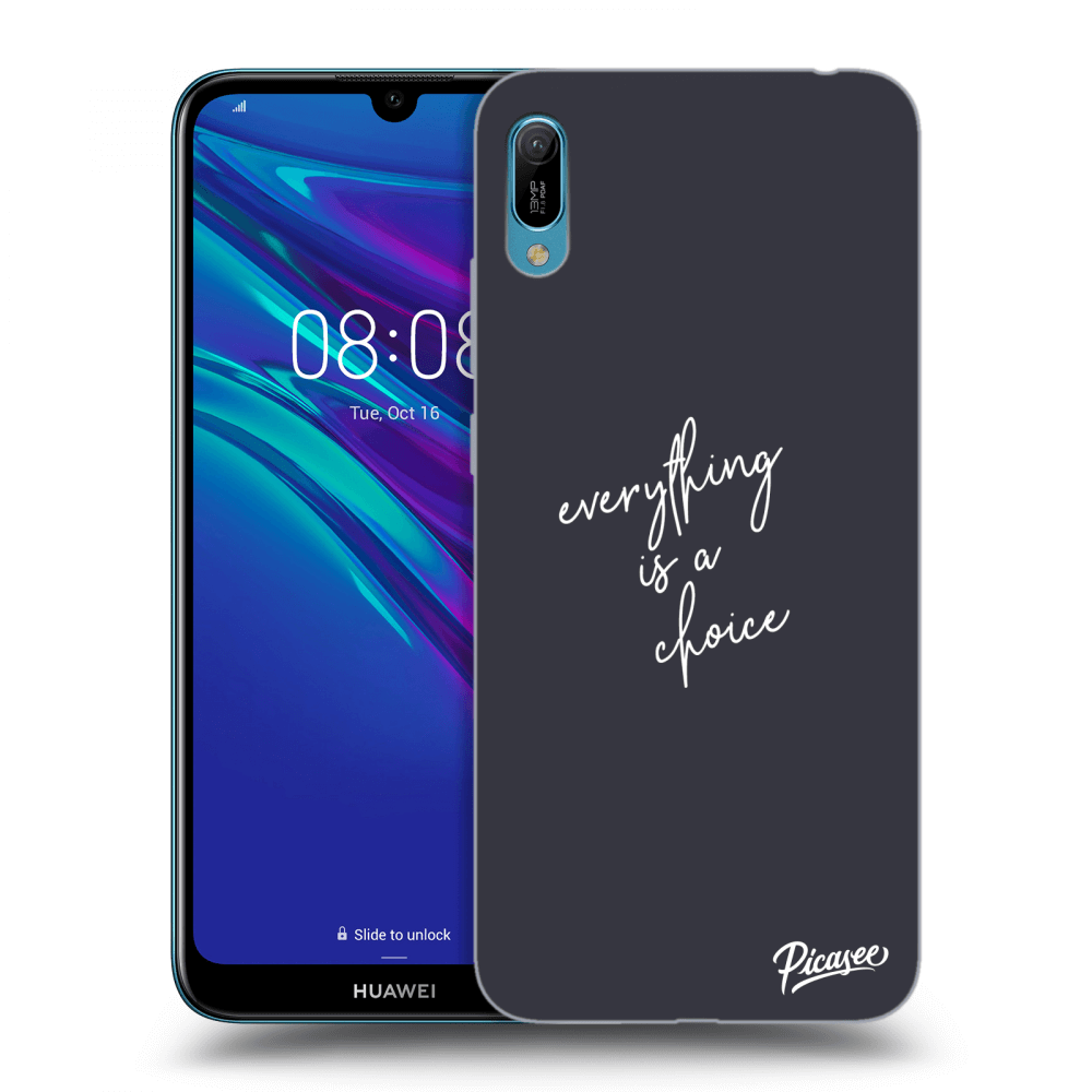 Picasee silikonový průhledný obal pro Huawei Y6 2019 - Everything is a choice