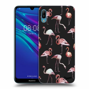 Picasee silikonový černý obal pro Huawei Y6 2019 - Flamingos