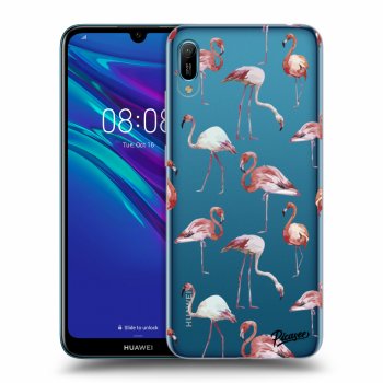 Picasee silikonový průhledný obal pro Huawei Y6 2019 - Flamingos
