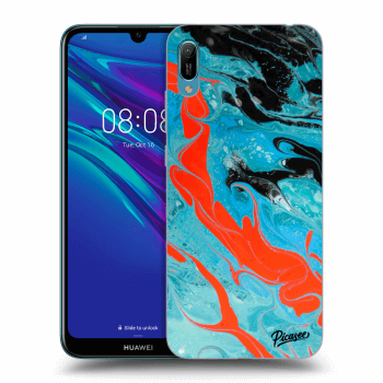 Picasee silikonový průhledný obal pro Huawei Y6 2019 - Blue Magma