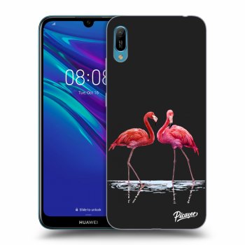 Picasee silikonový černý obal pro Huawei Y6 2019 - Flamingos couple