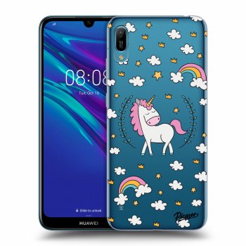 Picasee silikonový průhledný obal pro Huawei Y6 2019 - Unicorn star heaven