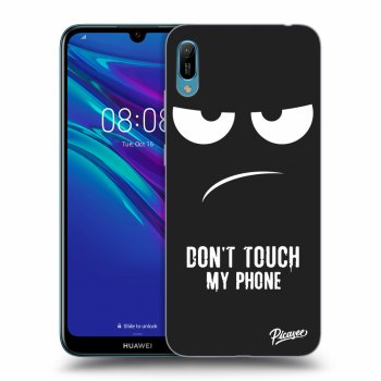 Picasee silikonový černý obal pro Huawei Y6 2019 - Don't Touch My Phone