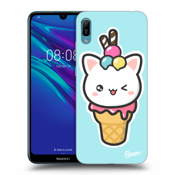 Picasee silikonový černý obal pro Huawei Y6 2019 - Ice Cream Cat