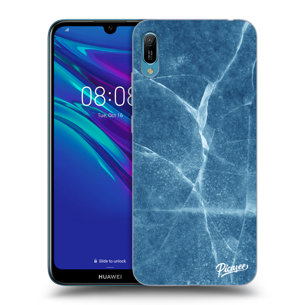 Picasee silikonový černý obal pro Huawei Y6 2019 - Blue marble