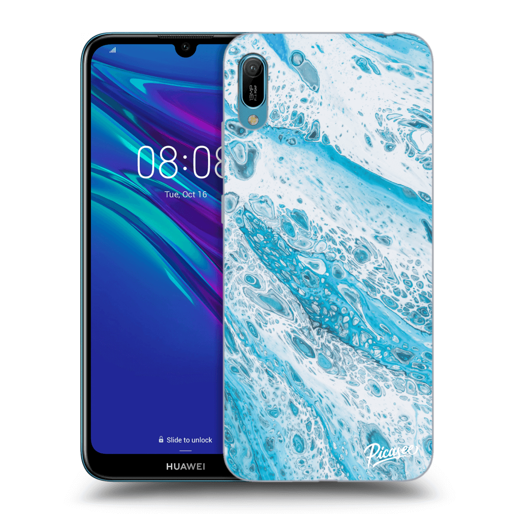 Picasee silikonový černý obal pro Huawei Y6 2019 - Blue liquid