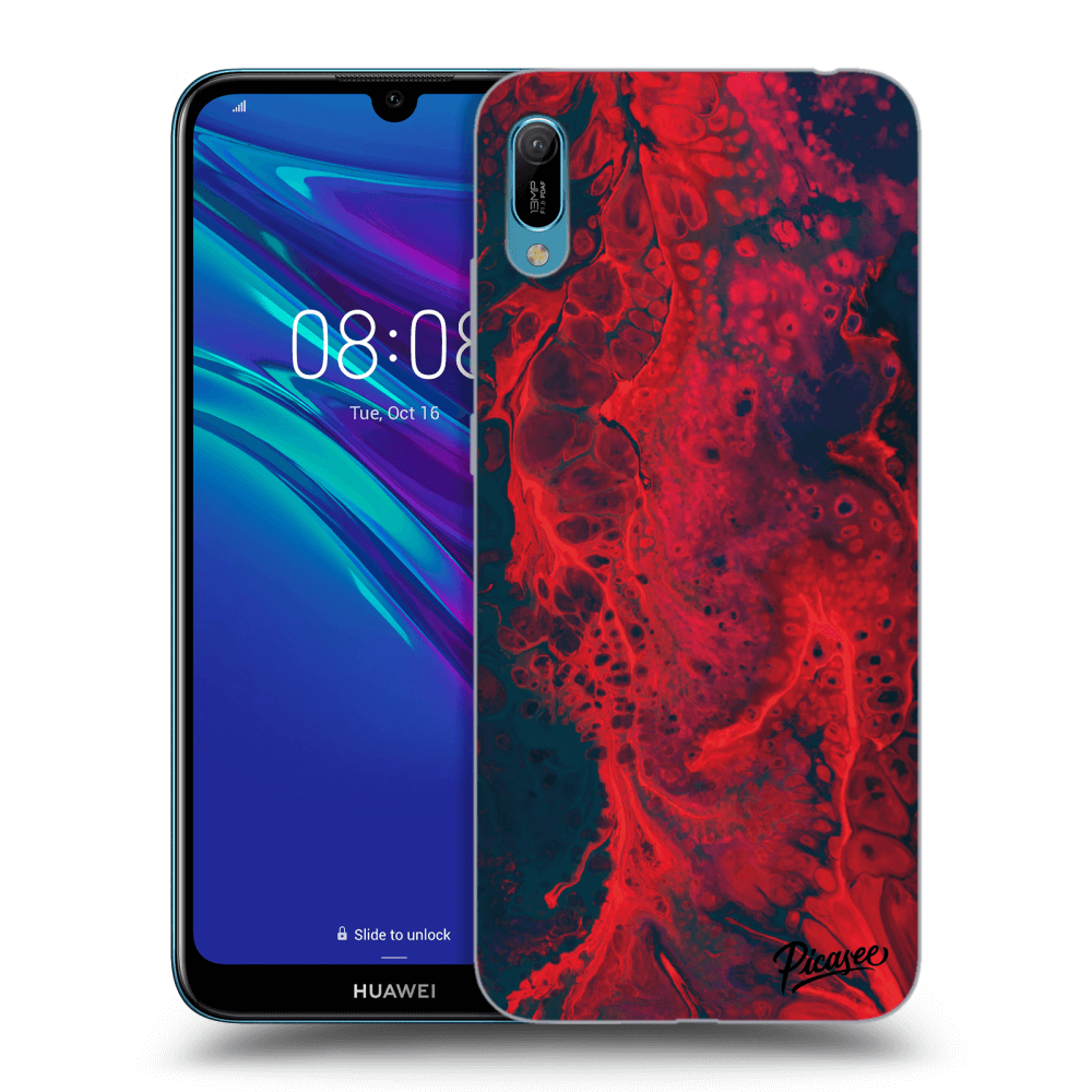 Picasee silikonový průhledný obal pro Huawei Y6 2019 - Organic red