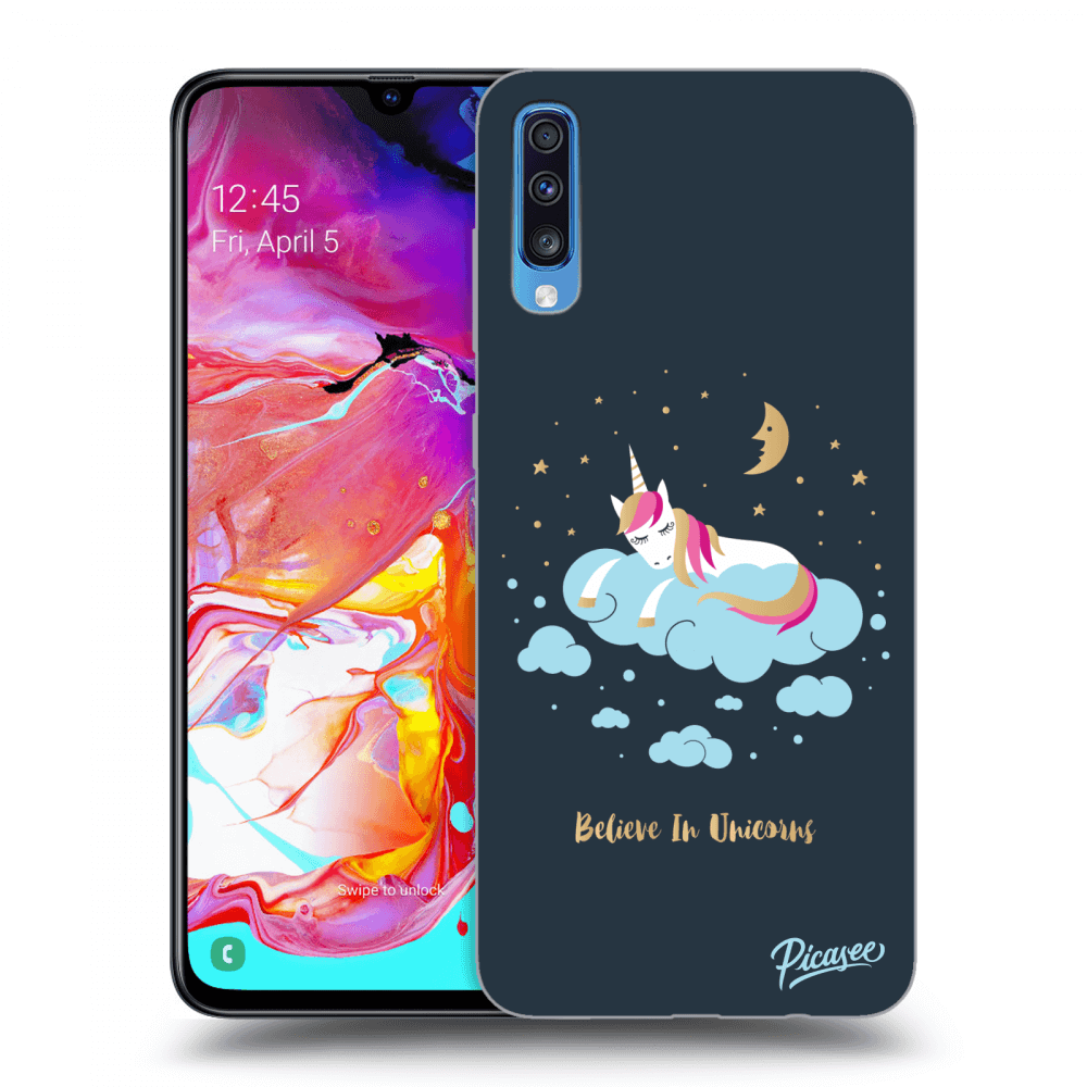Picasee ULTIMATE CASE pro Samsung Galaxy A70 A705F - Believe In Unicorns