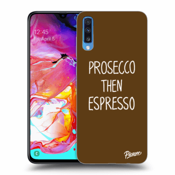 Picasee silikonový černý obal pro Samsung Galaxy A70 A705F - Prosecco then espresso