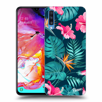 Obal pro Samsung Galaxy A70 A705F - Pink Monstera