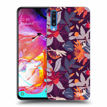 Obal pro Samsung Galaxy A70 A705F - Purple Leaf