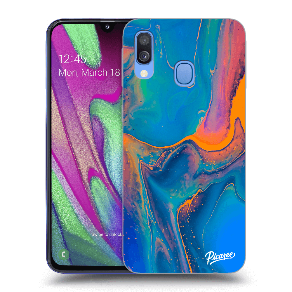 Picasee silikonový průhledný obal pro Samsung Galaxy A40 A405F - Rainbow