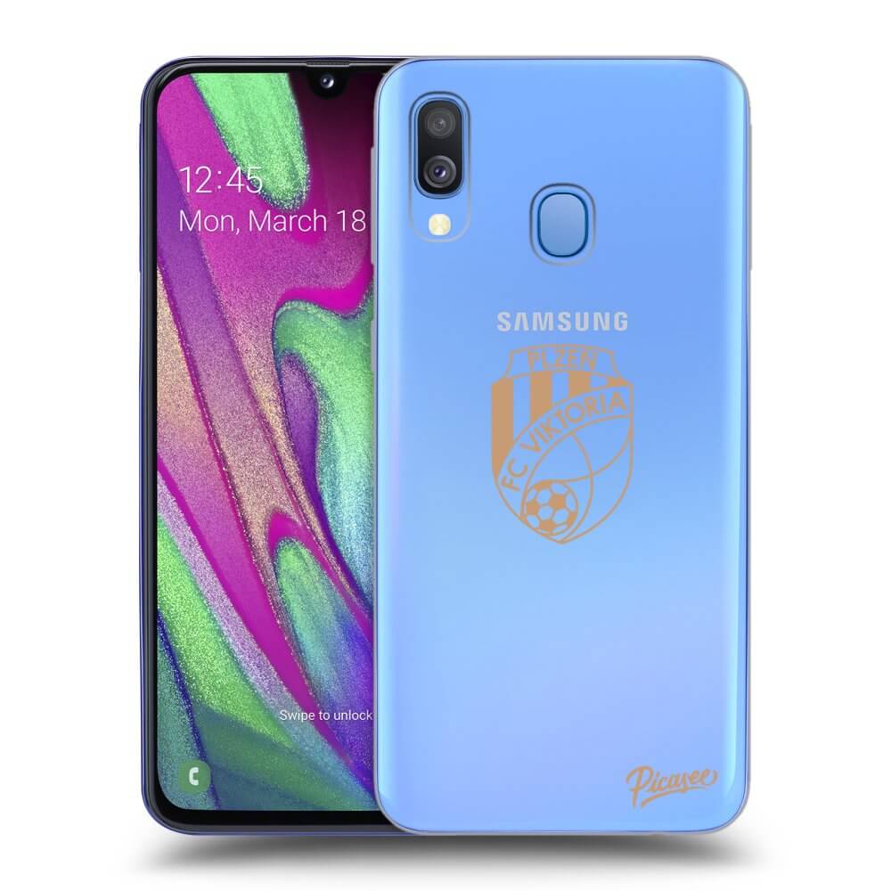Picasee silikonový průhledný obal pro Samsung Galaxy A40 A405F - FC Viktoria Plzeň I